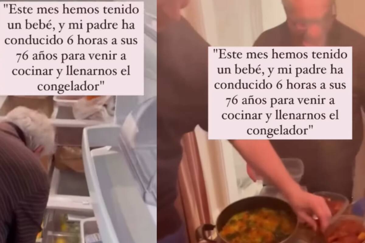 Hombre de 76 años viaja 6 horas para llenar el refrigerador de su hija tras el nacimiento de su primer bebé
