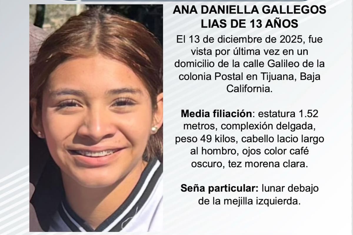Se busca Ana Daniella Gallegos Lias de 13 años