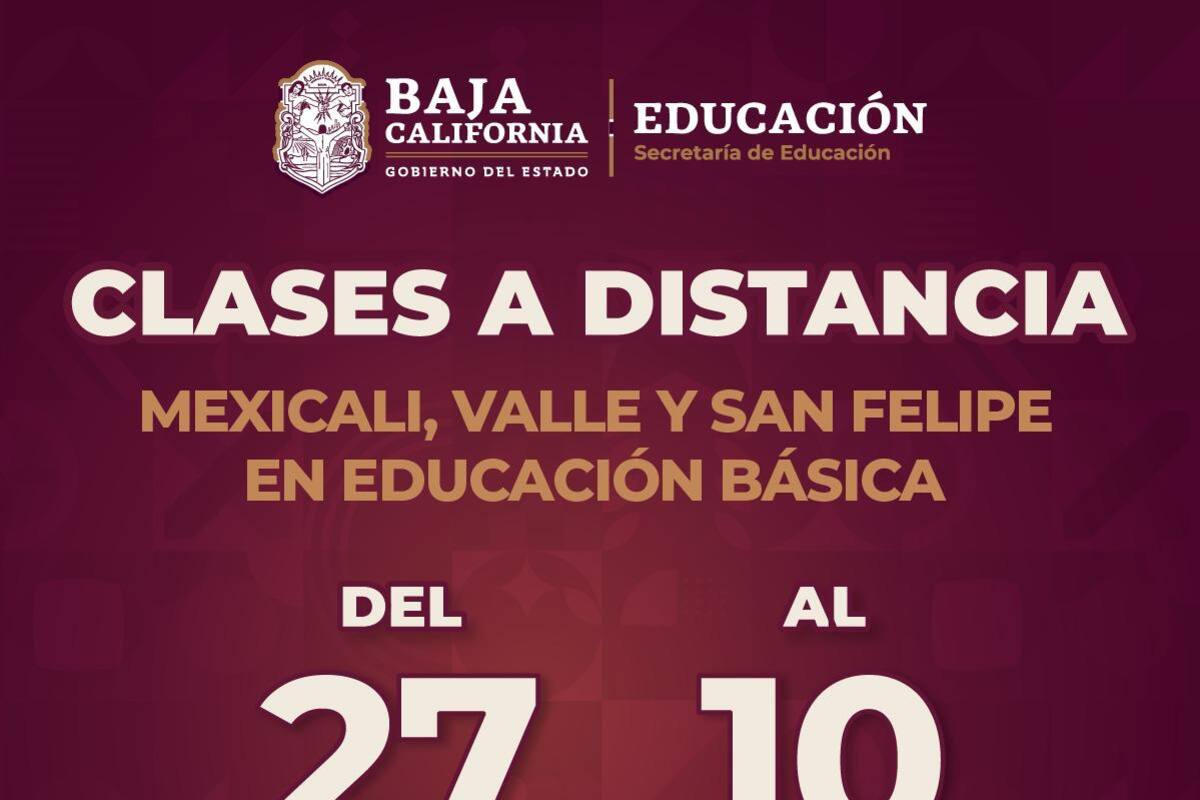 Anuncia gobernadora Marina Del Pilar clases a distancia en Mexicali, Su Valle y San Felipe por altas temperaturas