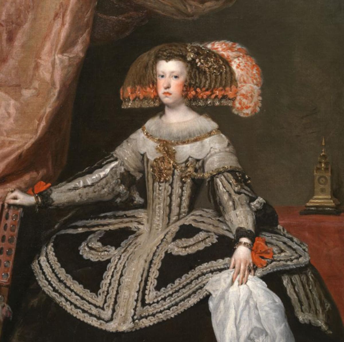 Retrato de la reina Mariana de Austria, por Diego Velázquez Foto: Agencias
