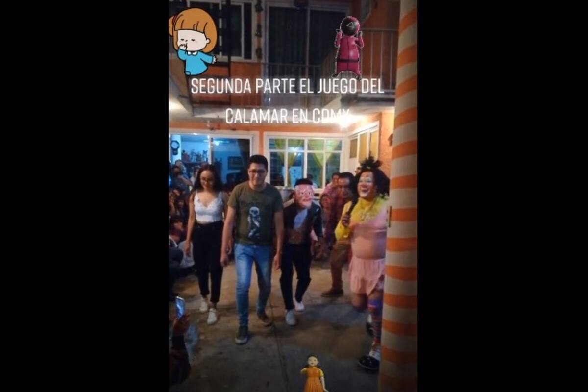 Viral: Payaso crea show de 'El juego del calamar' en fiesta familiar