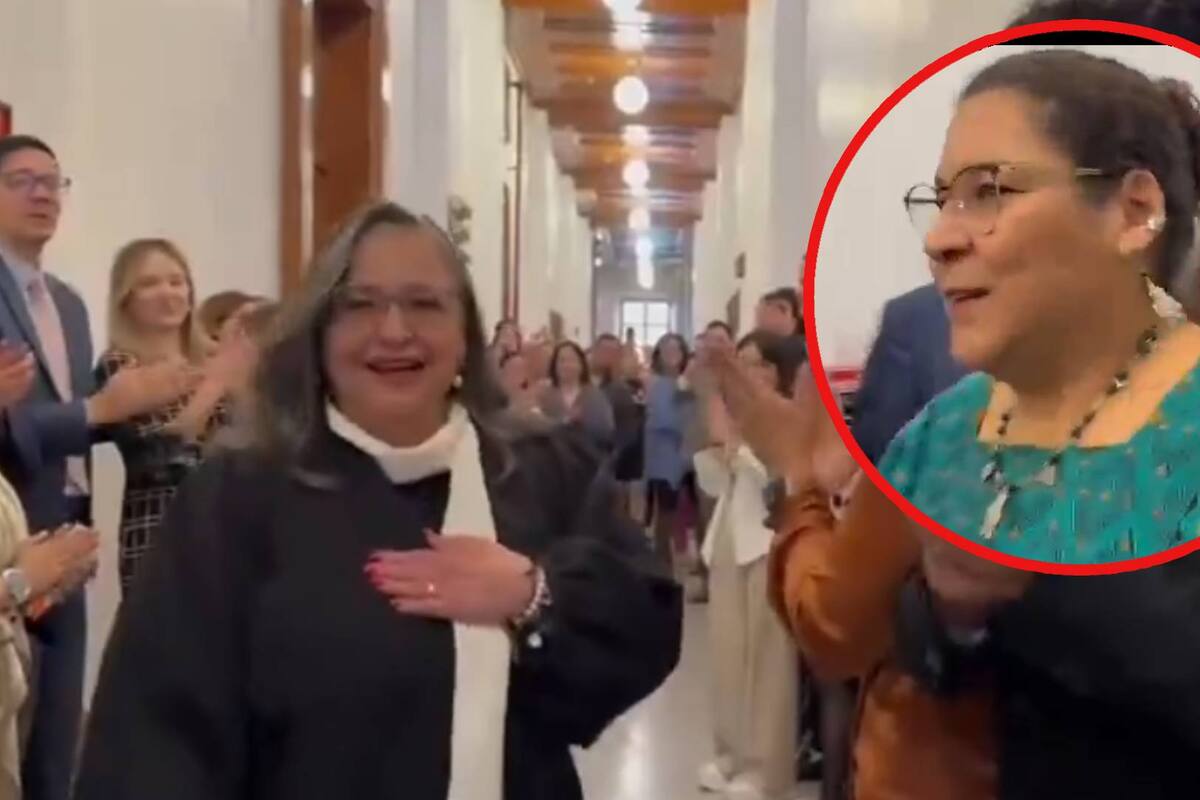 Así reciben a ministra Lenia Batres durante última sesión de ministros salientes, mientras que a Norma Piña y Javier Laynez Potisek le hacen porras (VIDEO)