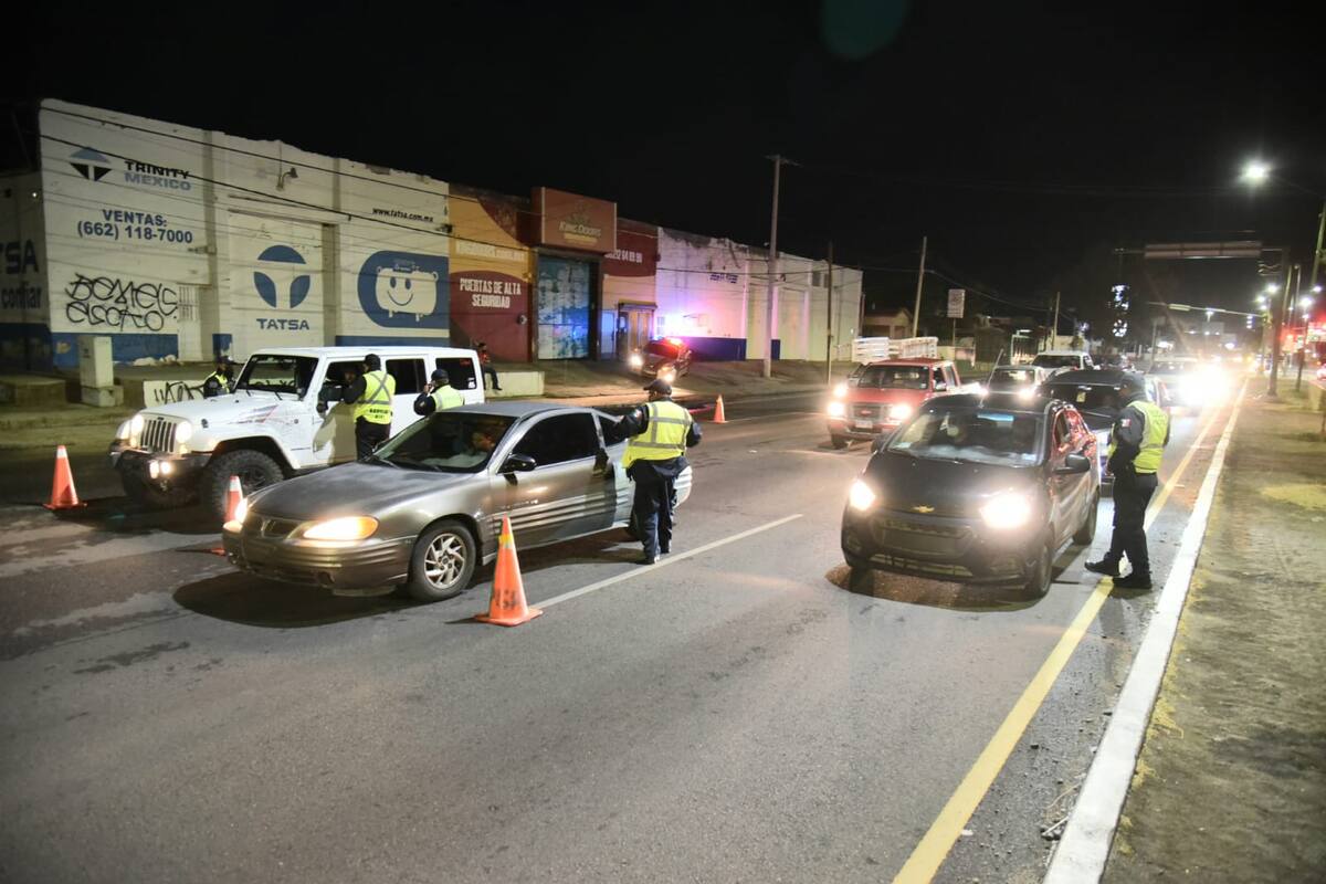Ningún ebrio fue detectado en los filtros de alcoholimetría en Hermosillo