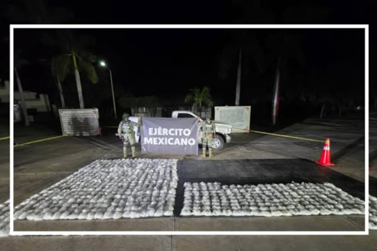 Hallan camioneta con 300 kilos de presunto cristal en Sinaloa: estaba abandonada y repleta de bolsas con droga