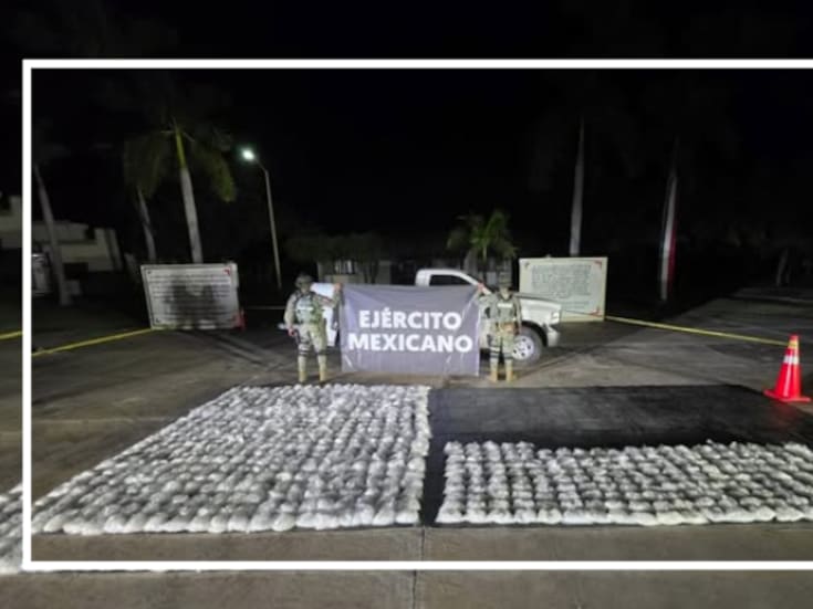 Hallan camioneta con 300 kilos de presunto cristal en Sinaloa: estaba abandonada y repleta de bolsas con droga