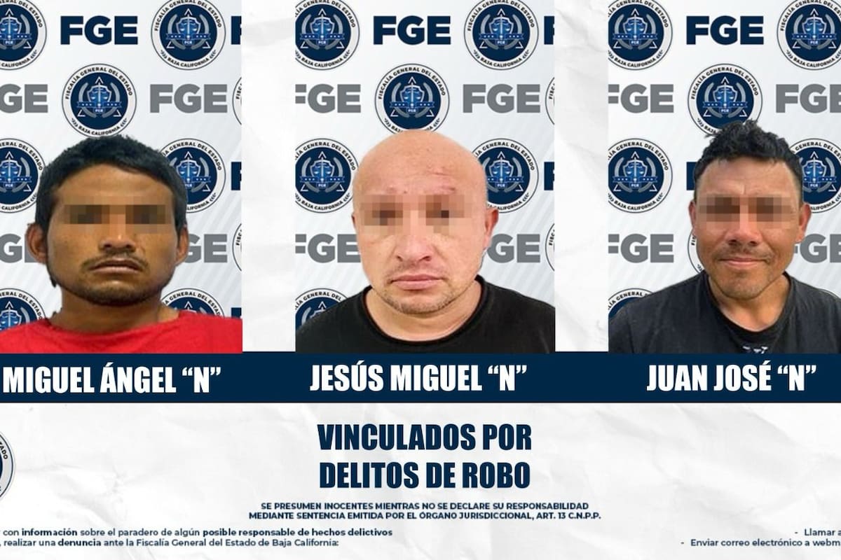 FGE vincula a proceso a banda de asaltantes que operaba en el poniente de Mexicali