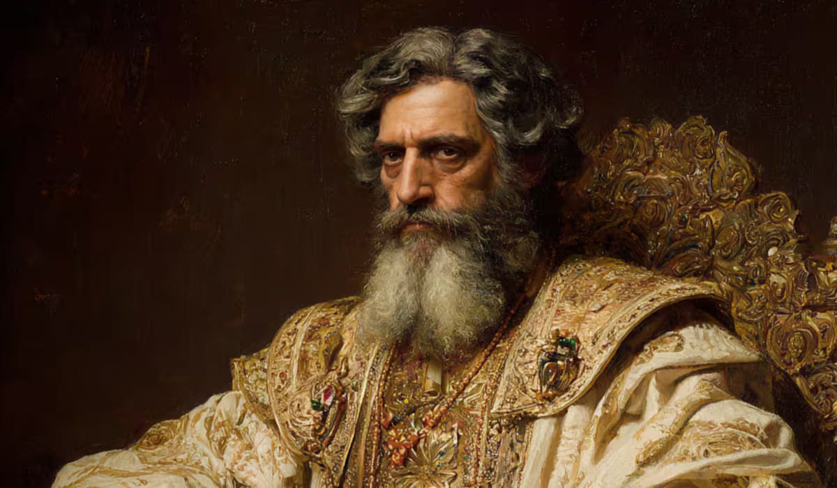 Imagen creada con Midjourney, inspirada en el rey Salomón, hijo del rey David, a quien Dios le indicó cómo construir el Primer Templo.