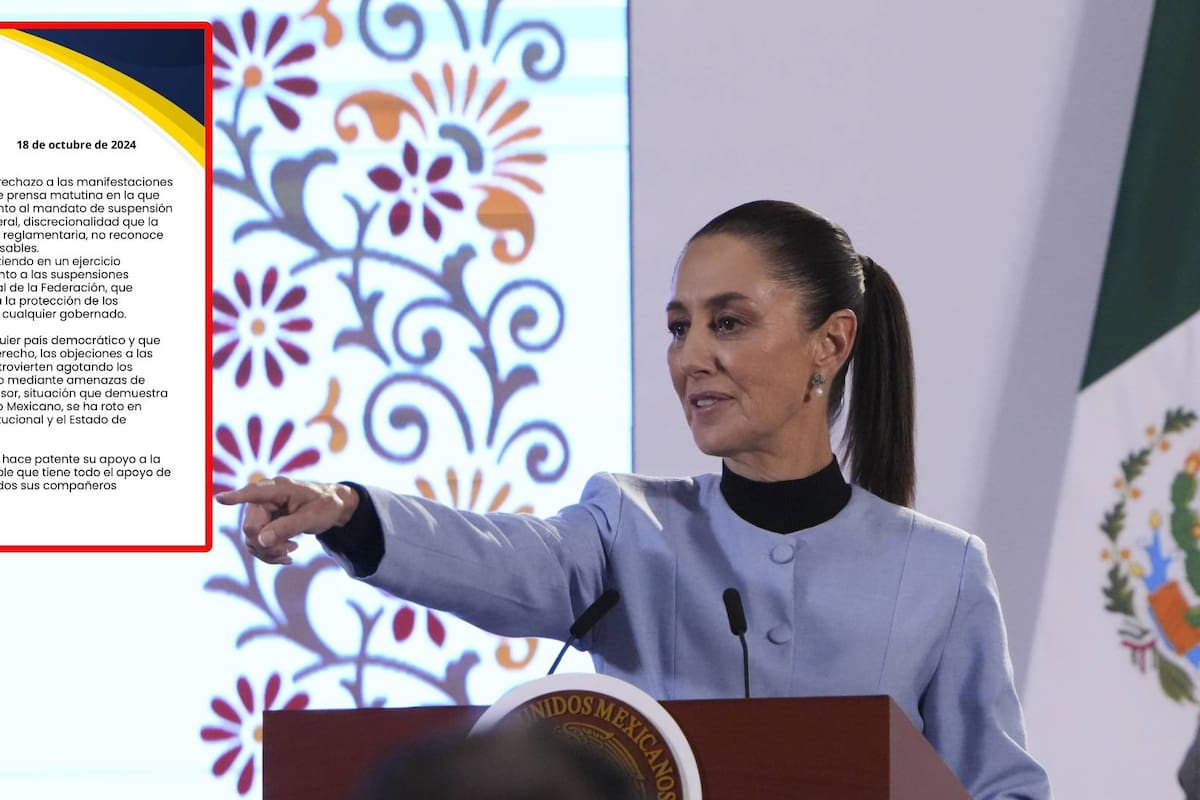 Jufed rechaza decisión de Presidenta Sheinbaum de no acatar orden de una jueza federal