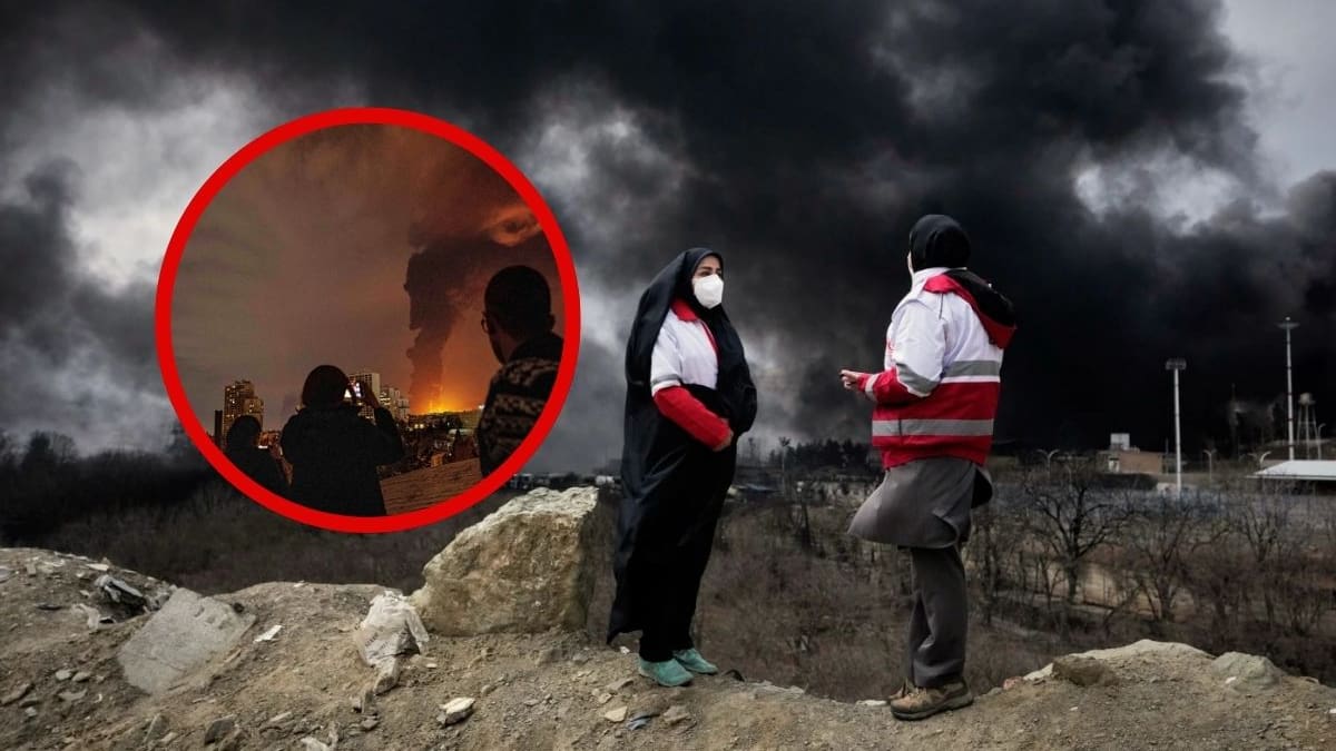 Tras los ataques de EEUU e Israel contra las instalaciones petroleras de Irán, una lluvia negra tóxica se extiende por el cielo y pone en peligro a la población