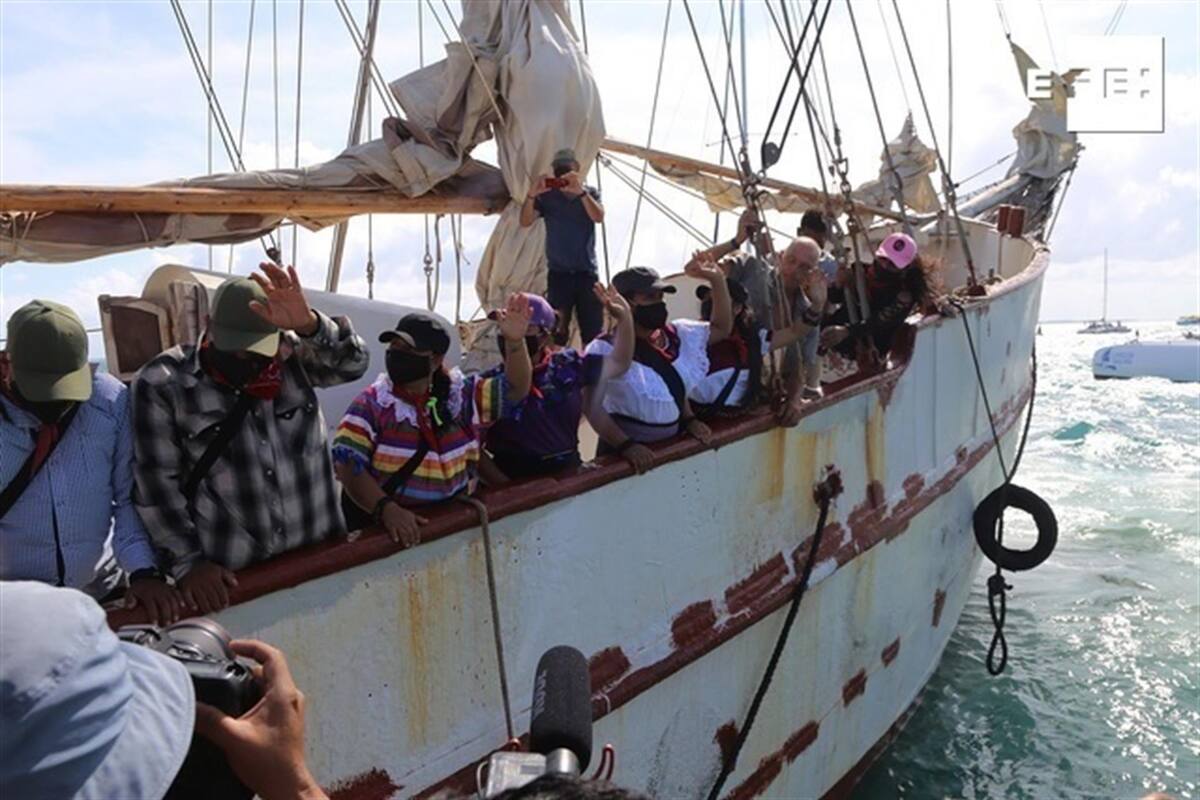 EZLN zarpó este domingo desde Isla Mujeres con dirección a Vigo, España