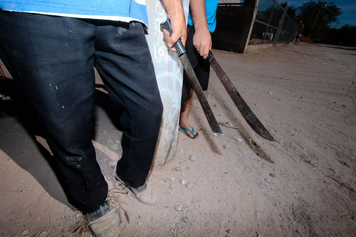 Atacan “macheteros” a hombre en la Solidaridad; logran capturarlos tras operativo con drones en Hermosillo
