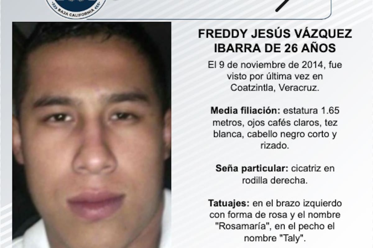 Se busca a Freddy Jesús Vázquez Ibarra de 26 años