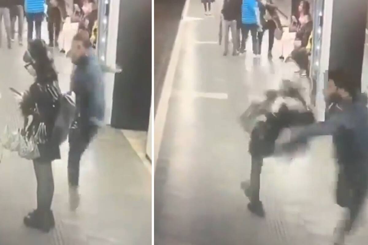 Video: Hombre agrede a por lo menos 10 mujeres en el Metro de Barcelona, autoridades lo detienen