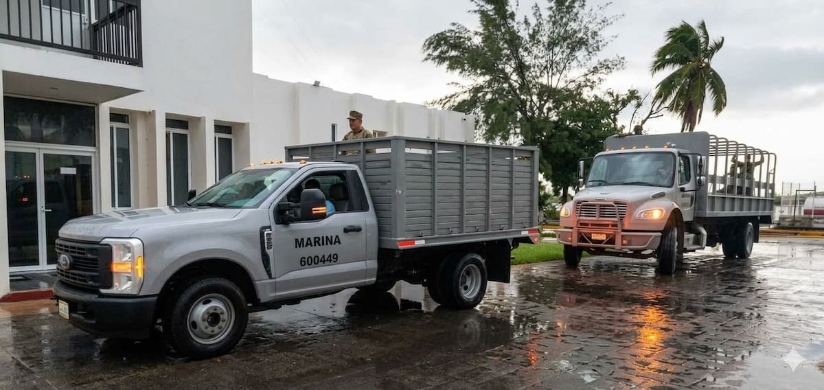 Personal de la Secretaría de Marina fue desplegado en colonias de Mazatlán para realizar labores de limpieza y desazolve después de las lluvias que afectaron distintos sectores del puerto. | Foto: Semar