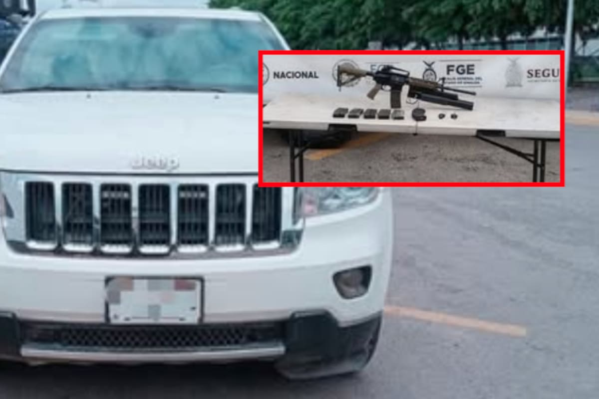 Arsenal y camioneta blindada: Fuerzas armadas desmantelan cargamento en Sinaloa