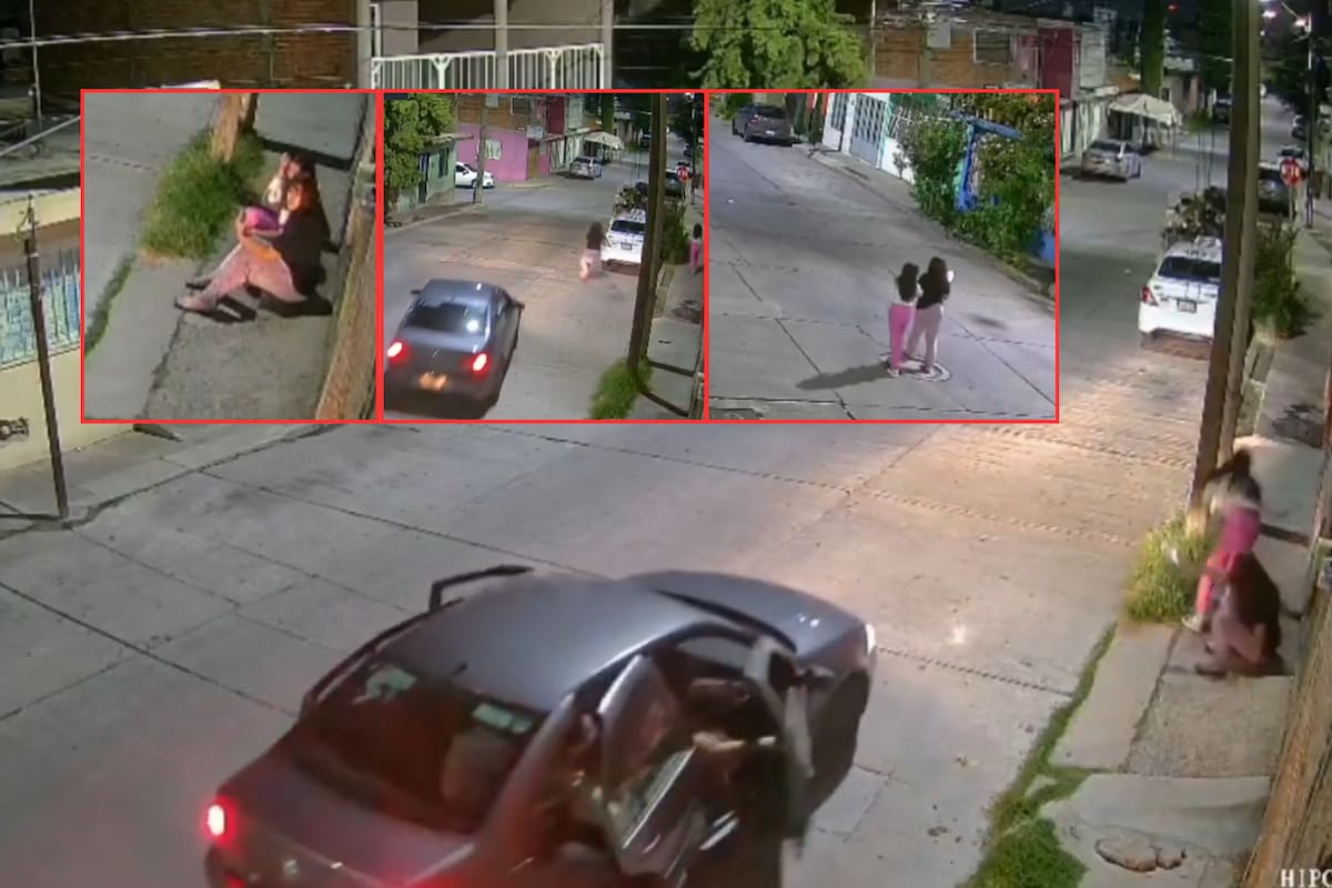 2 adolescentes logran escapar de un intento de secuestro; el incidente fue captado en video