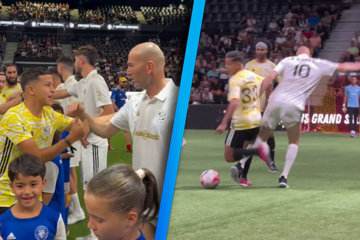 VIDEO: Zidane no pudo creer que un jovencito le hizo la ‘ruleta’