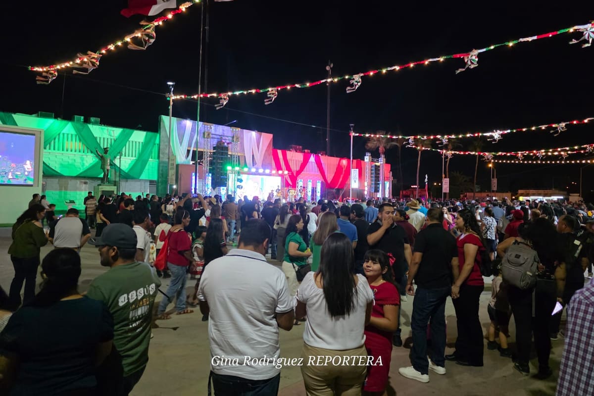 Ambiente familiar en los festejos patrios de San Luis Río Colorado