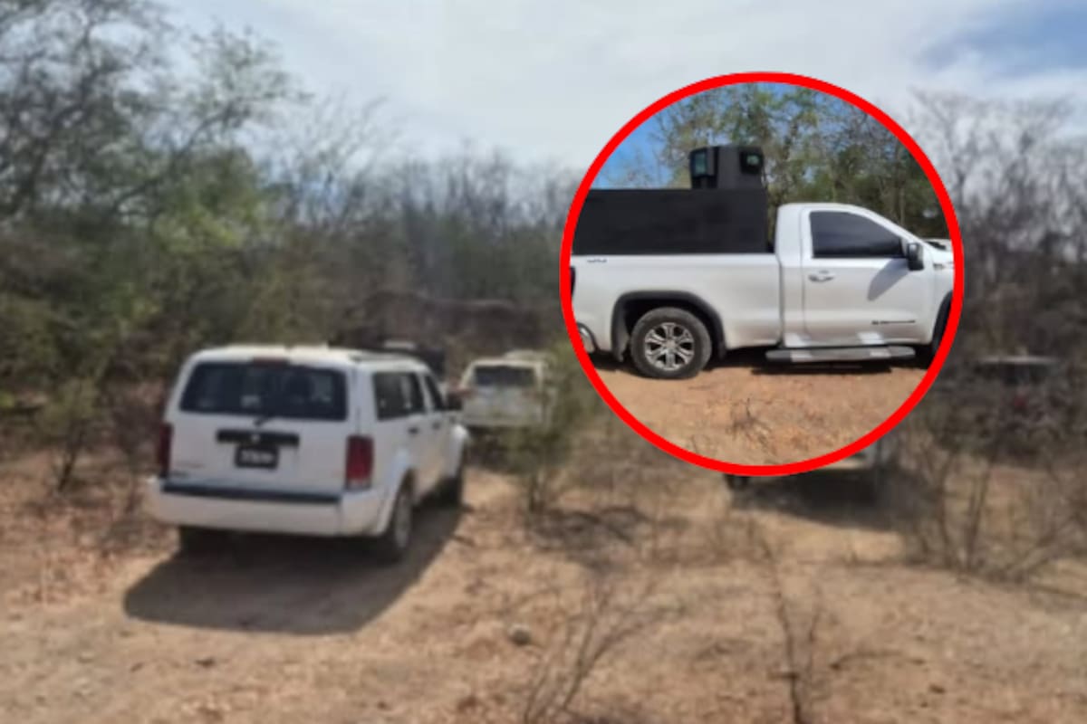 Aseguran 8 vehículos blindados, arma larga y cartuchos en operativo en Culiacán