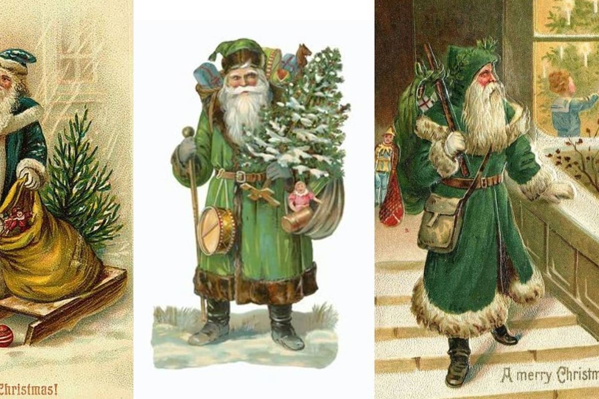 ¿Por qué el atuendo de Santa Claus era verde y ahora es rojo?