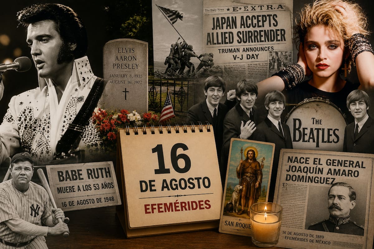 Un 16 de agosto Elvis Presley murió en Graceland, Madonna nació y The Beatles tomaron una decisión clave