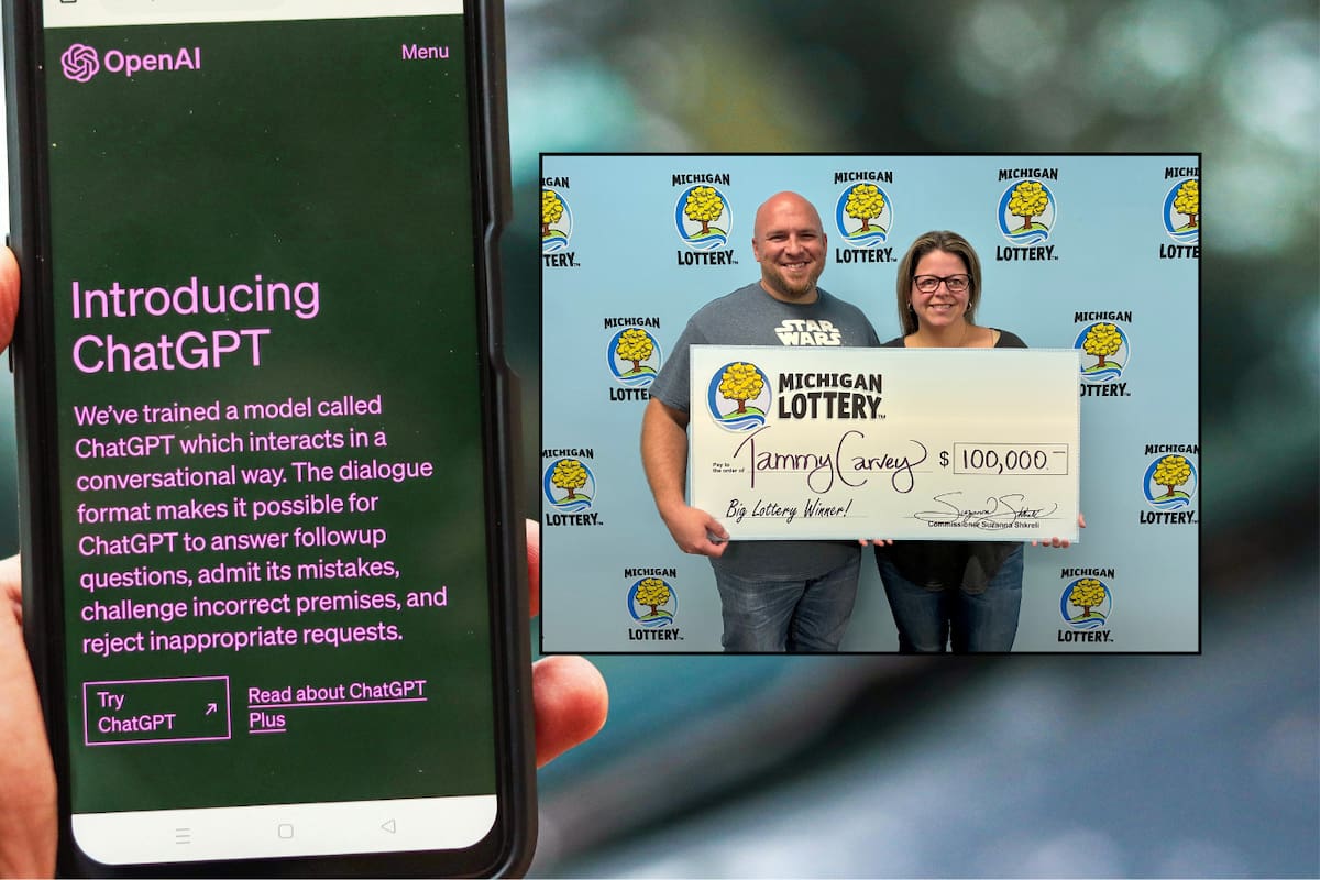 Mujer gana un premio millonario de la lotería gracias a números sugeridos por ChatGPT