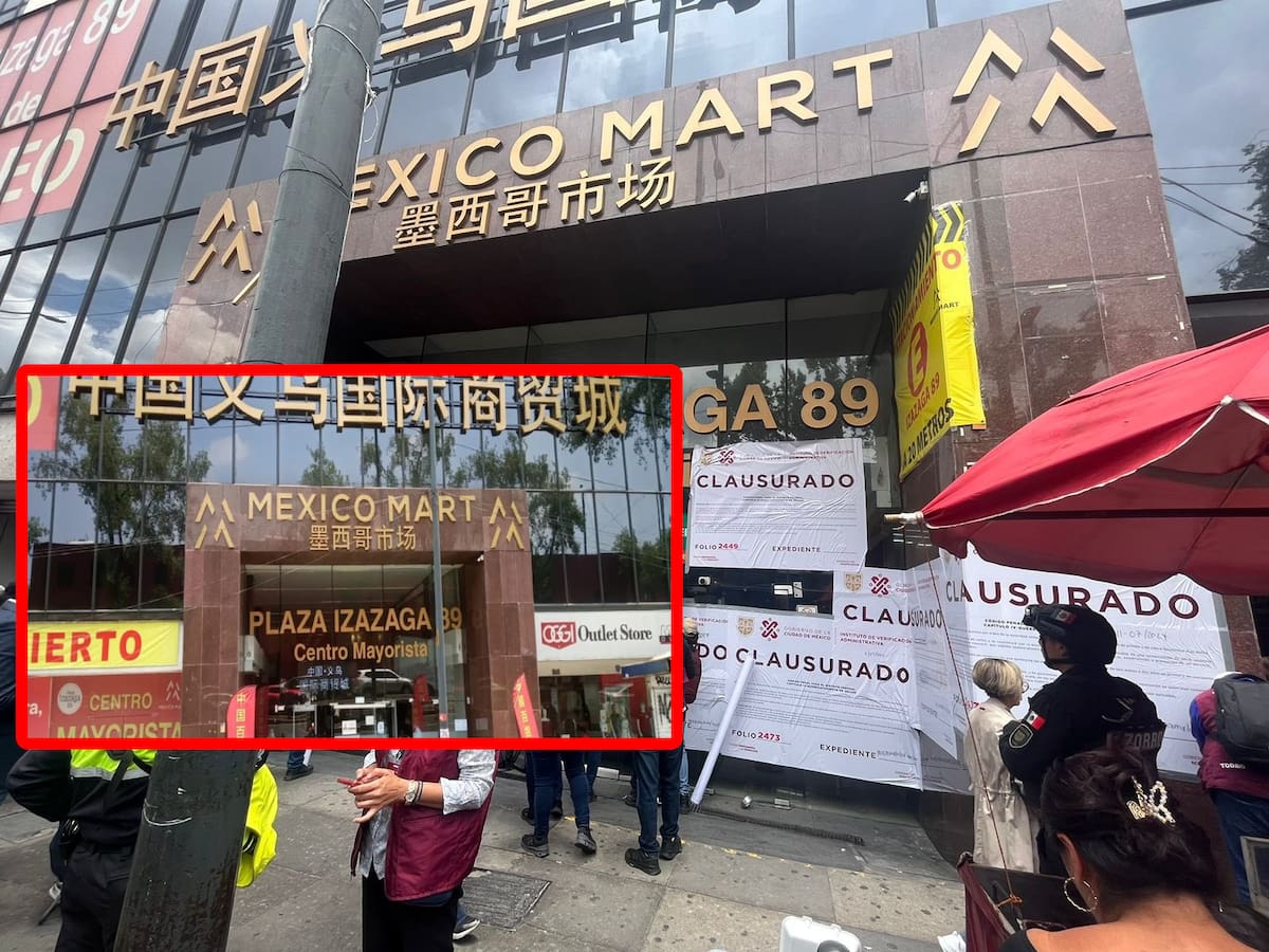 El Gobierno capitalino cerró la plaza México Mart en Izazaga 89 por falta de permisos para la venta de mercancía.