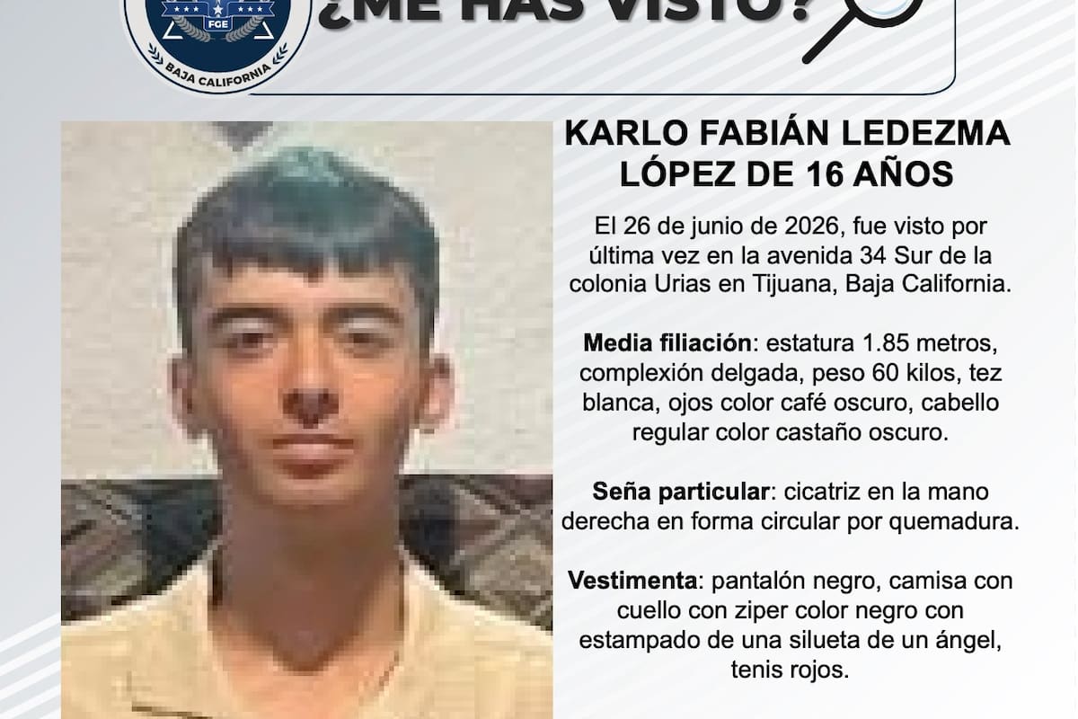 Se busca Karlo Fabián Ledezma López de 16 años
