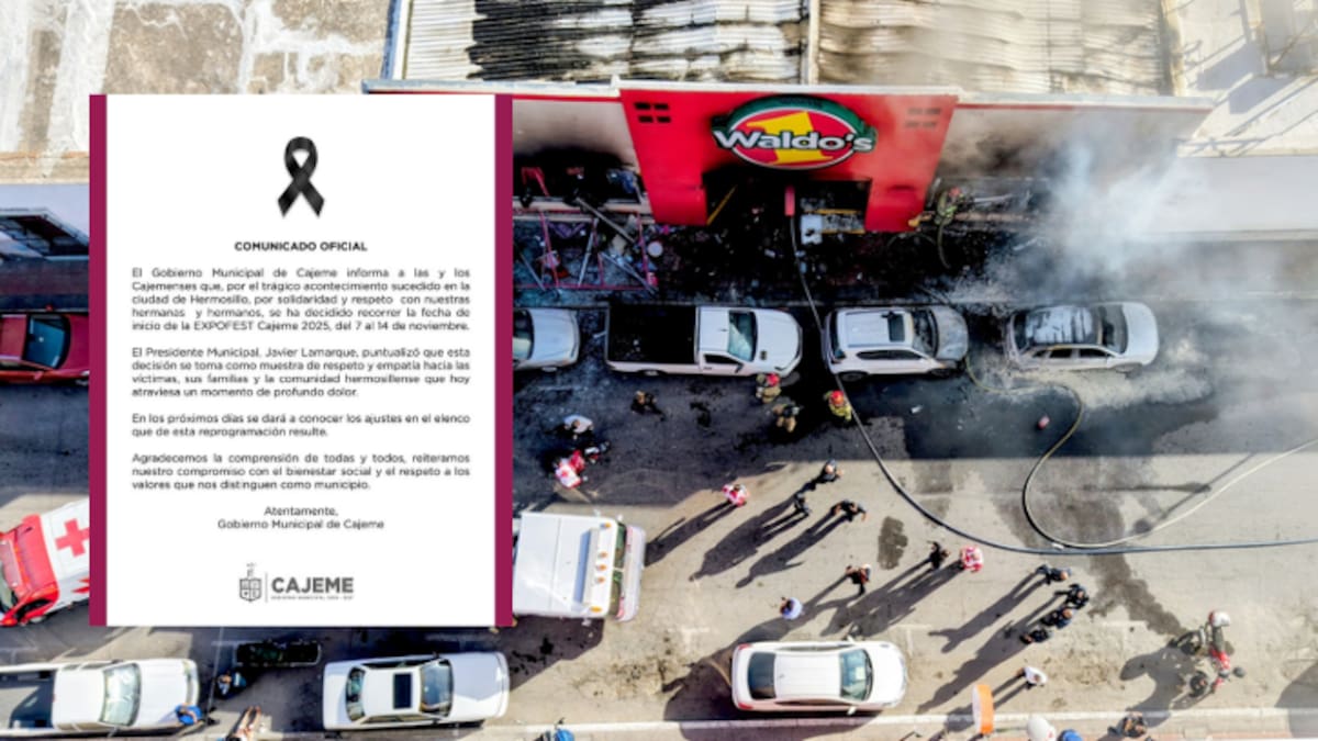 Por respeto a las víctimas del incendio en Hermosillo, Cajeme pospone la EXPOFEST 2025: el evento iniciará el 14 de noviembre