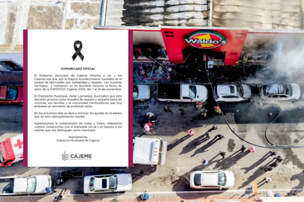 Por respeto a las víctimas del incendio en Hermosillo, Cajeme pospone la EXPOFEST 2025: el evento iniciará el 14 de noviembre