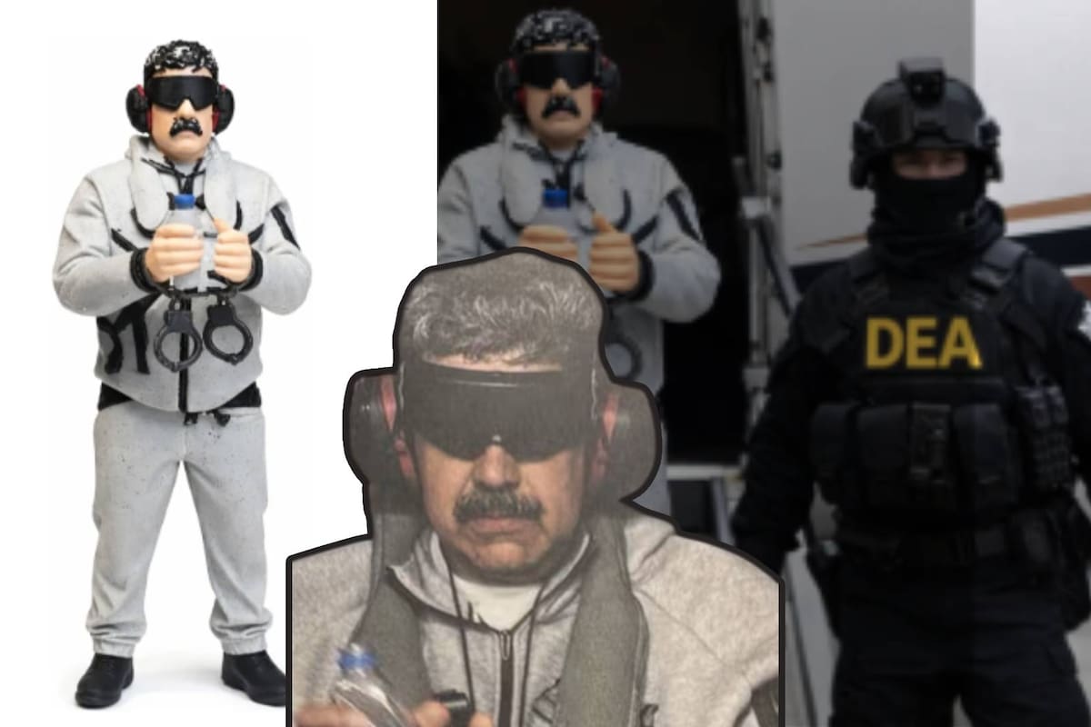 Figura coleccionable de Nicolás Maduro atrapado, uno de los más vendidos en Mercado Libre Colombia