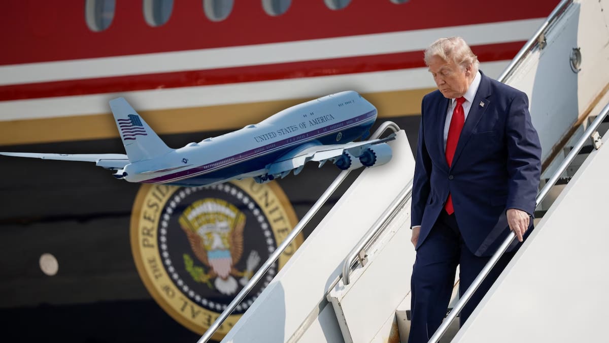 Trump estrenó un Boeing 747 donado por Qatar, valuado en 400 millones de dólares. (Reuters)