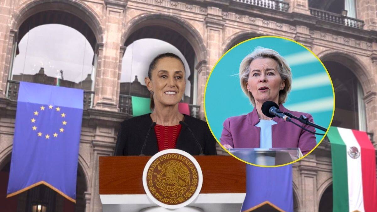 Sheinbaum recibe a Ursula von der Leyen, presidenta de la UE en Palacio Nacional para firmar el Acuerdo Global Modernizado entre México y la Unión Europea