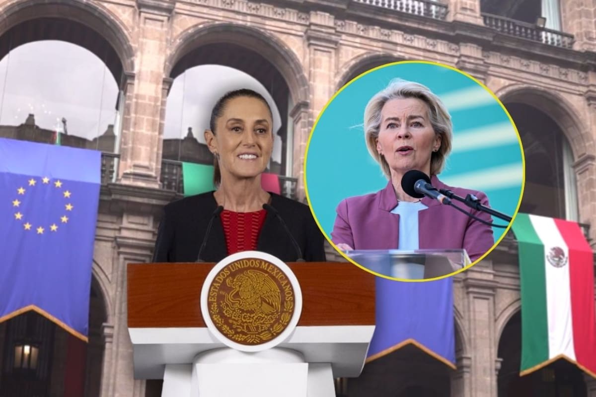 Sheinbaum recibe a Ursula von der Leyen, presidenta de la UE en Palacio Nacional para firmar el Acuerdo Global Modernizado entre México y la Unión Europea