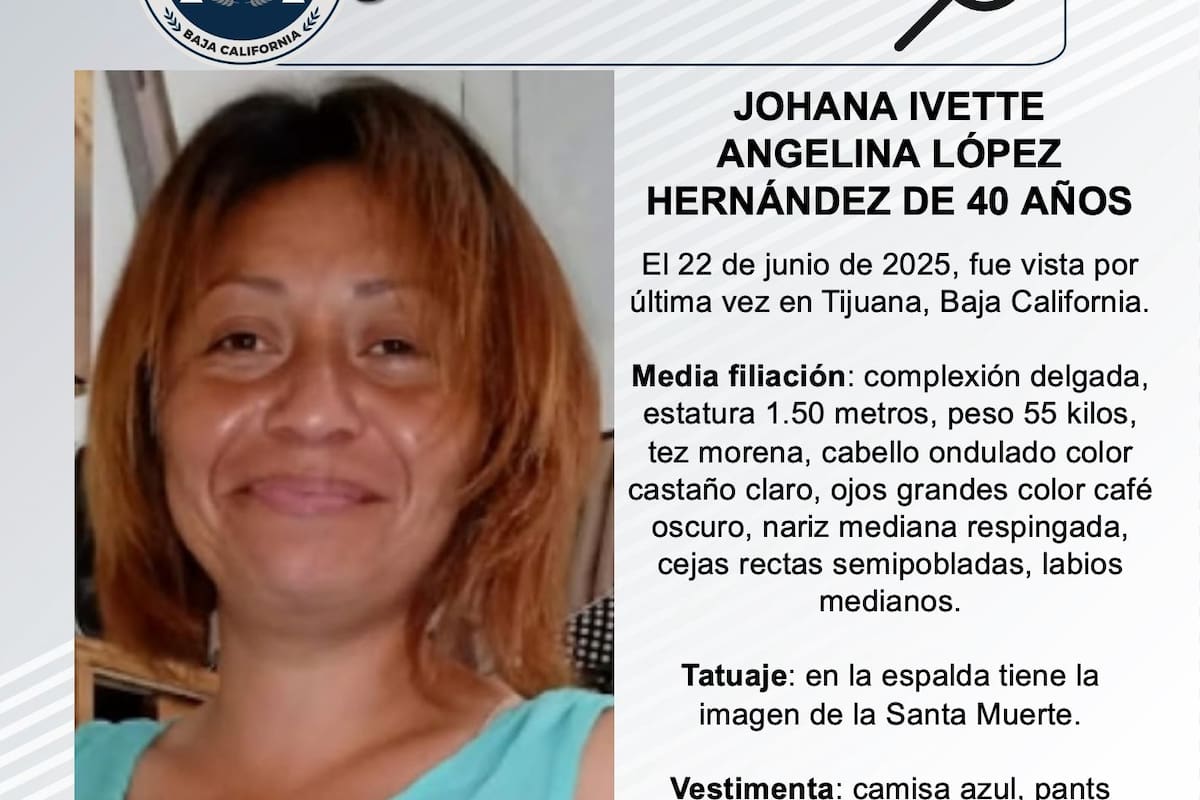 Se busca a Johana Ivette Angelina López Hernández de 40 años