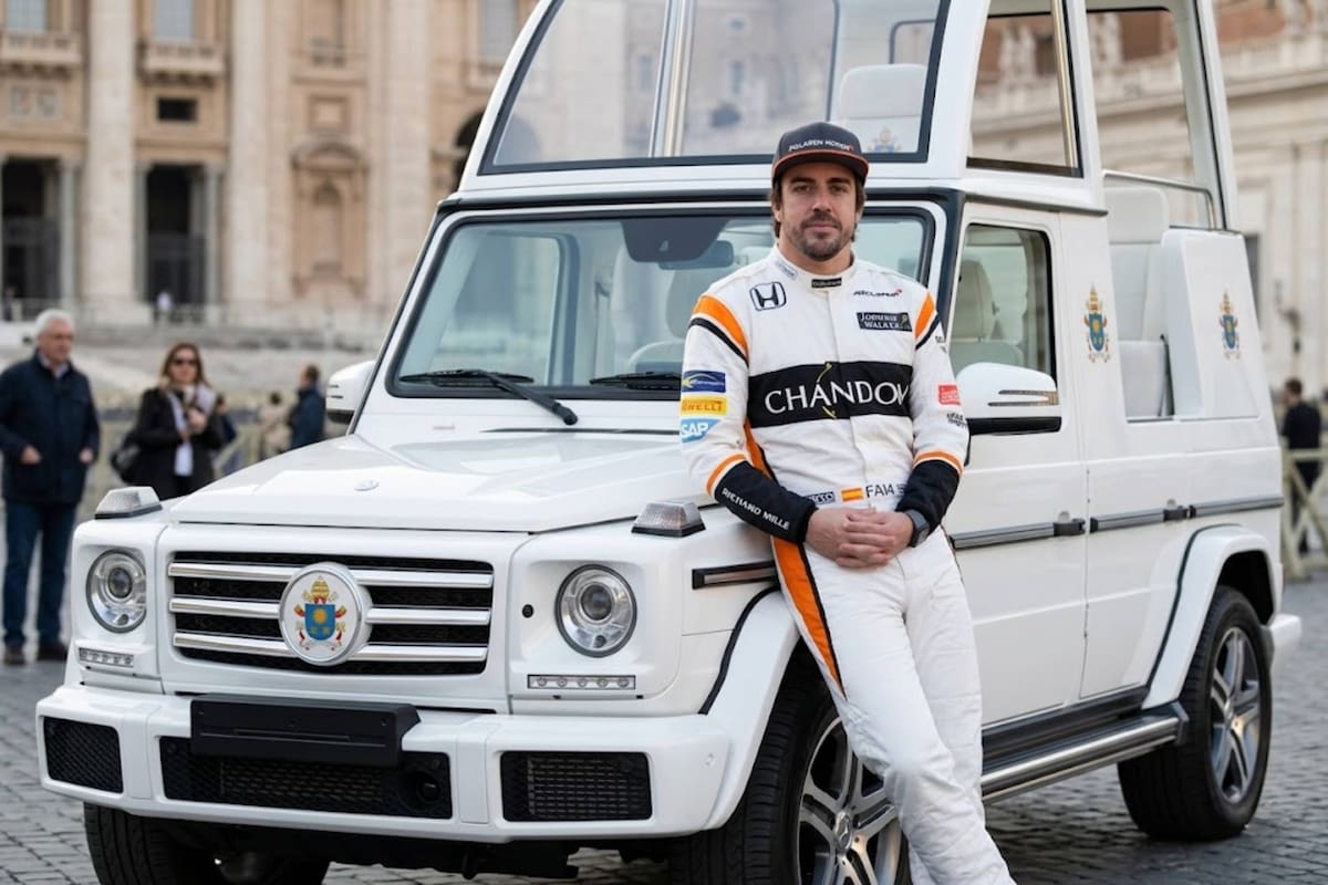 ¿Fernando Alonso al volante del Papamóvil? La historia real que el Vaticano rechazó y que vuelve a tomar fuerza en 2026