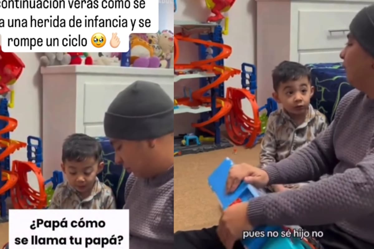 “Papá, ¿cómo se llama tu papá?”: bebé conmueve a su padre y a las redes con su pregunta