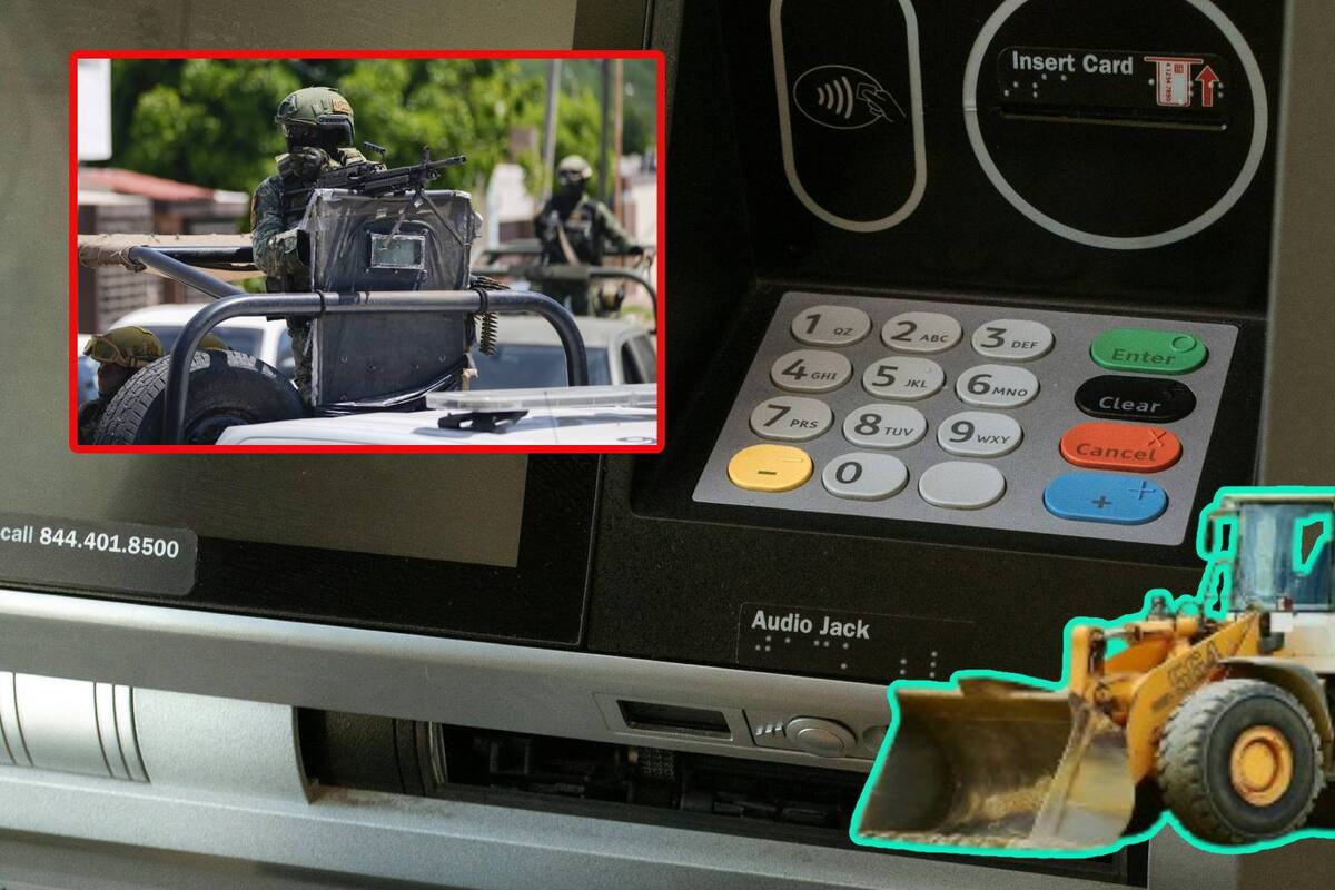 Con retroexcavadora y todo intentar robar cajero automático en Culiacán