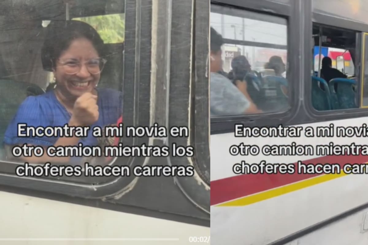 Chico se encontró a su novia en el camión de al lado porque los choferes hacían “carreras”