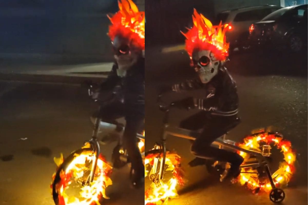 Niño vestido de Ghost Rider se viraliza en Tiktok por su gran parecido al personaje