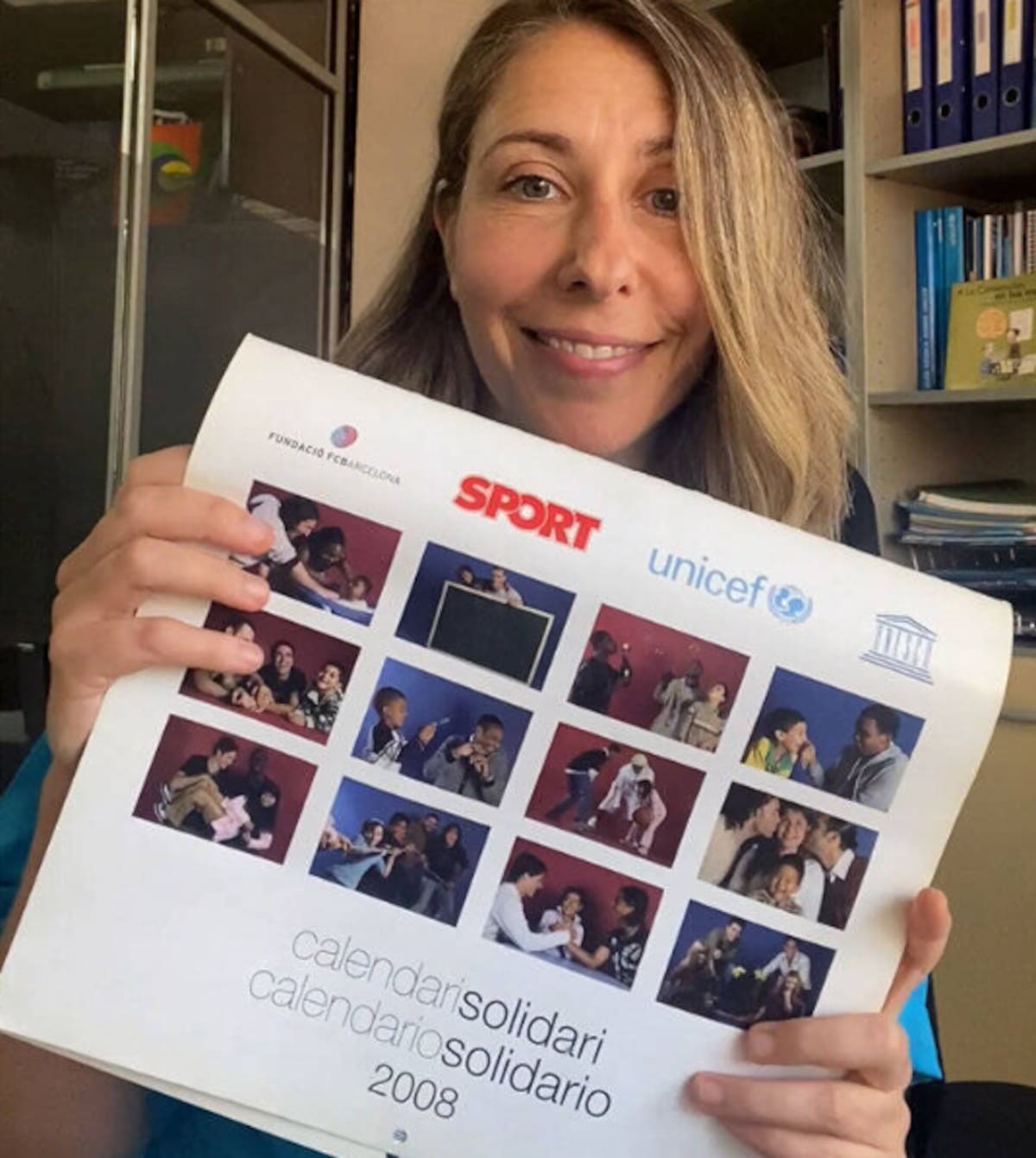 Calendario 2008 de la Unicef que colaboró con el FC Barcelona.