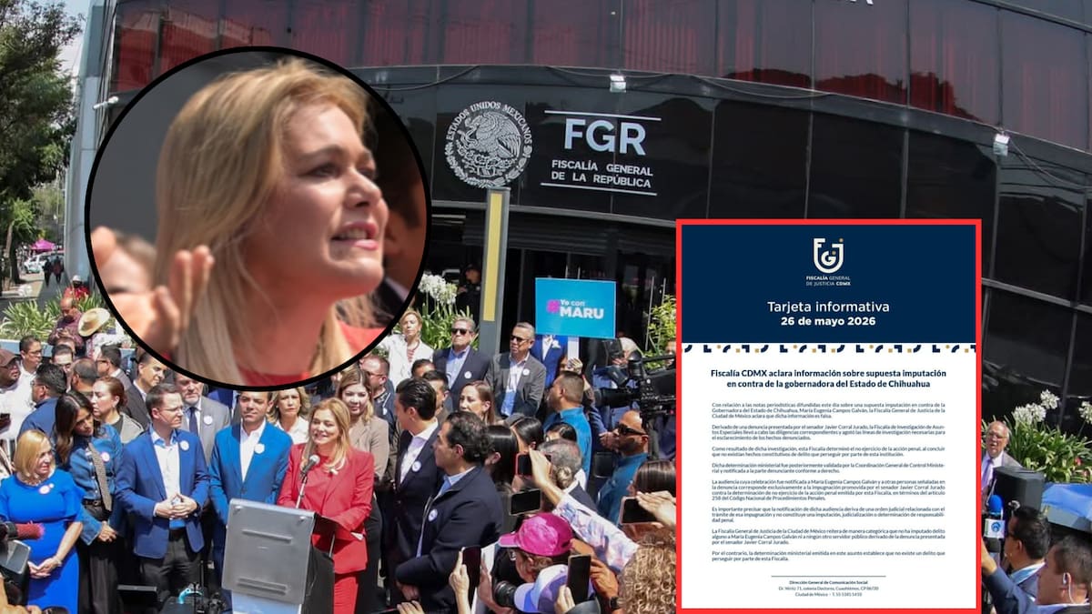 Horas después de que la gobernadora de Chihuahua acusara una campaña de persecución política, la FGJCDMX aclaró que Maru Campos NO está imputada y que el caso denunciado por Javier Corral ya fue cerrado