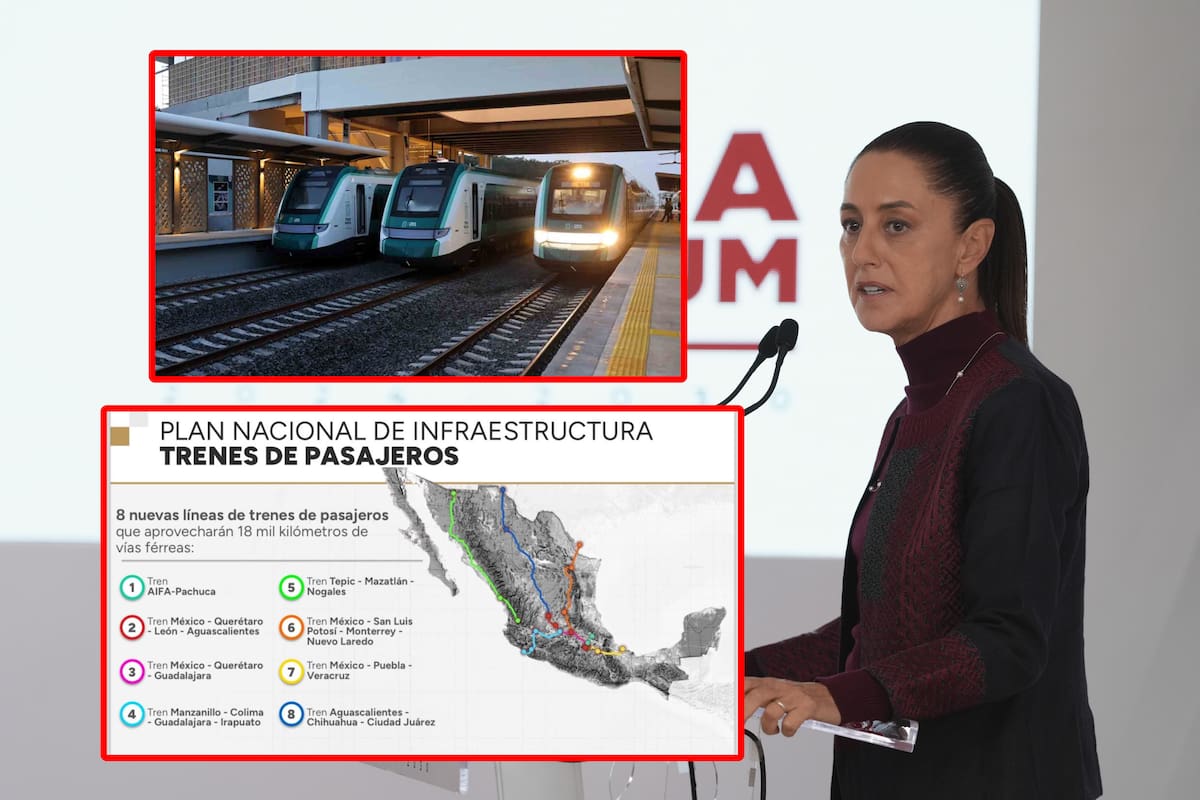 Trenes de pasajeros: Conoce las tres nuevas rutas presentadas por Claudia Sheinbaum