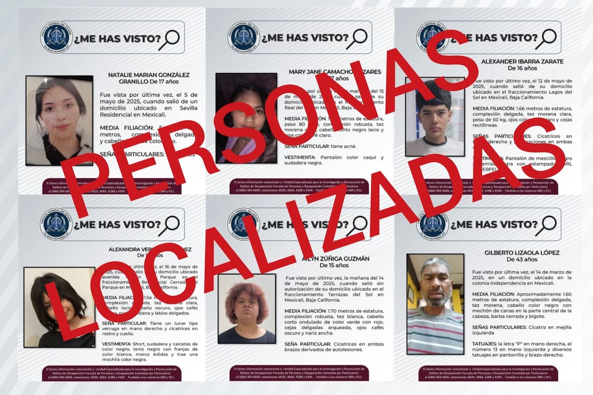 FGE localiza a seis personas que contaban con reporte de búsqueda