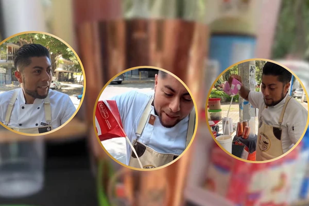 Juan comenzó hace 16 años vendiendo café, pan y desayunos desde un carrito en Ciudad de México, aprovechó las redes sociales para dar a conocer su negocio y hoy su rostro aparece en campañas de Carnation