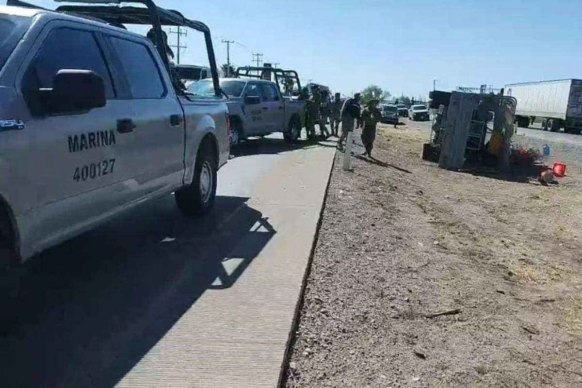 Detienen a dos personas tras persecución en CO; hay 10 elementos heridos por volcamiento de unidades