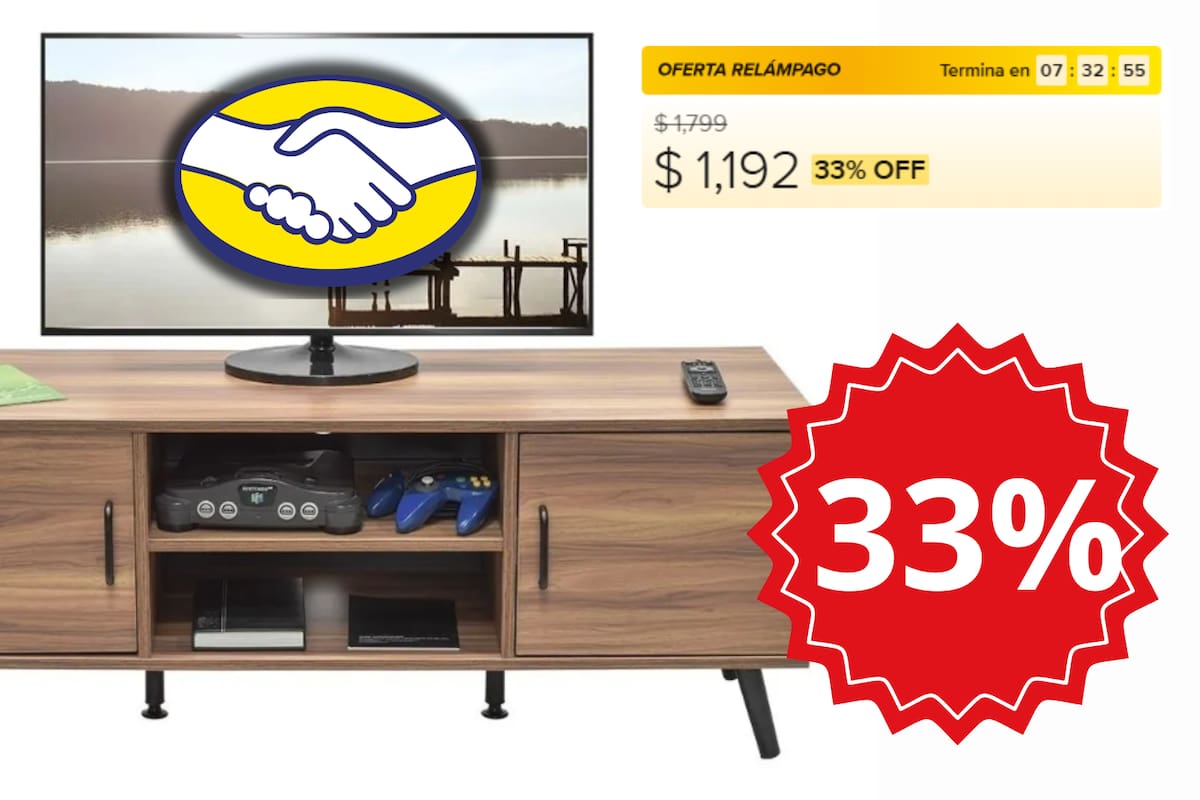 Oferta Relampago en Mercado Libre: Mueble Para TV de $1,799 a $1,192