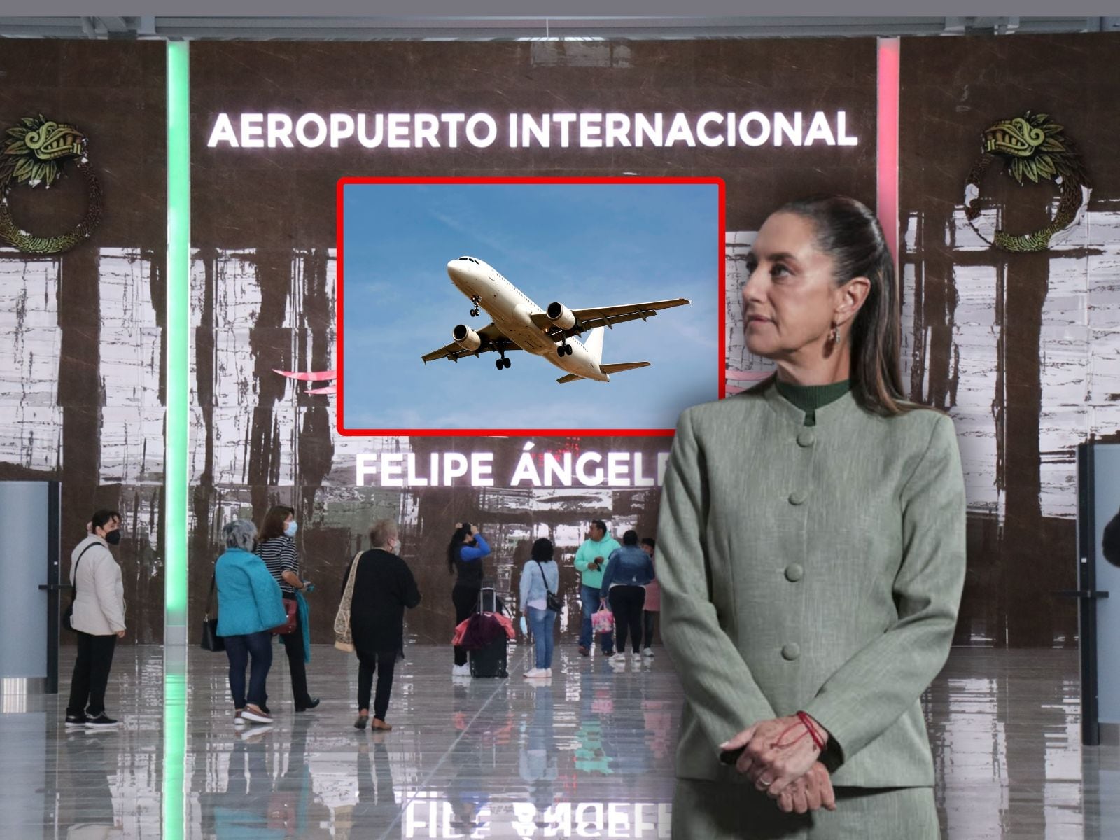 El AIFA no levanta el vuelo: pierde pasajeros rumbo al invierno y al Mundial 2026. | Crédito: Presidencia/Banco digital GH