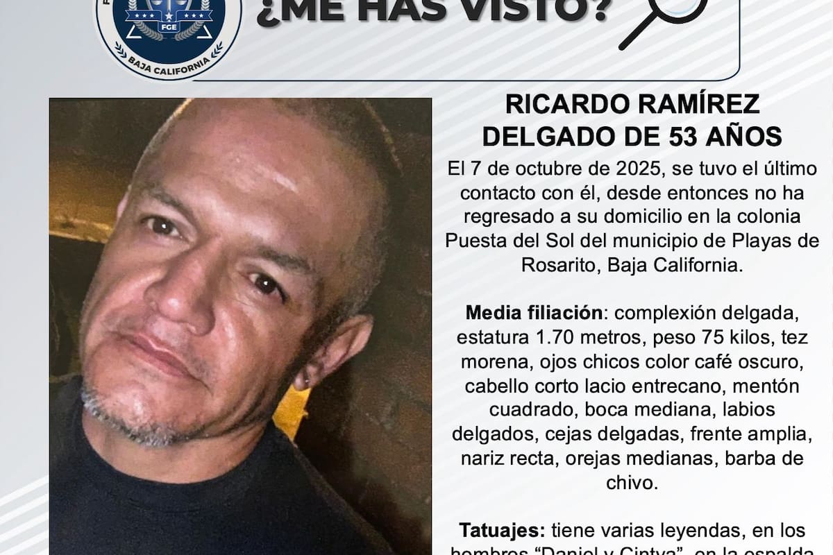 Se busca a Ricardo Ramírez Delgado de 53 años de edad