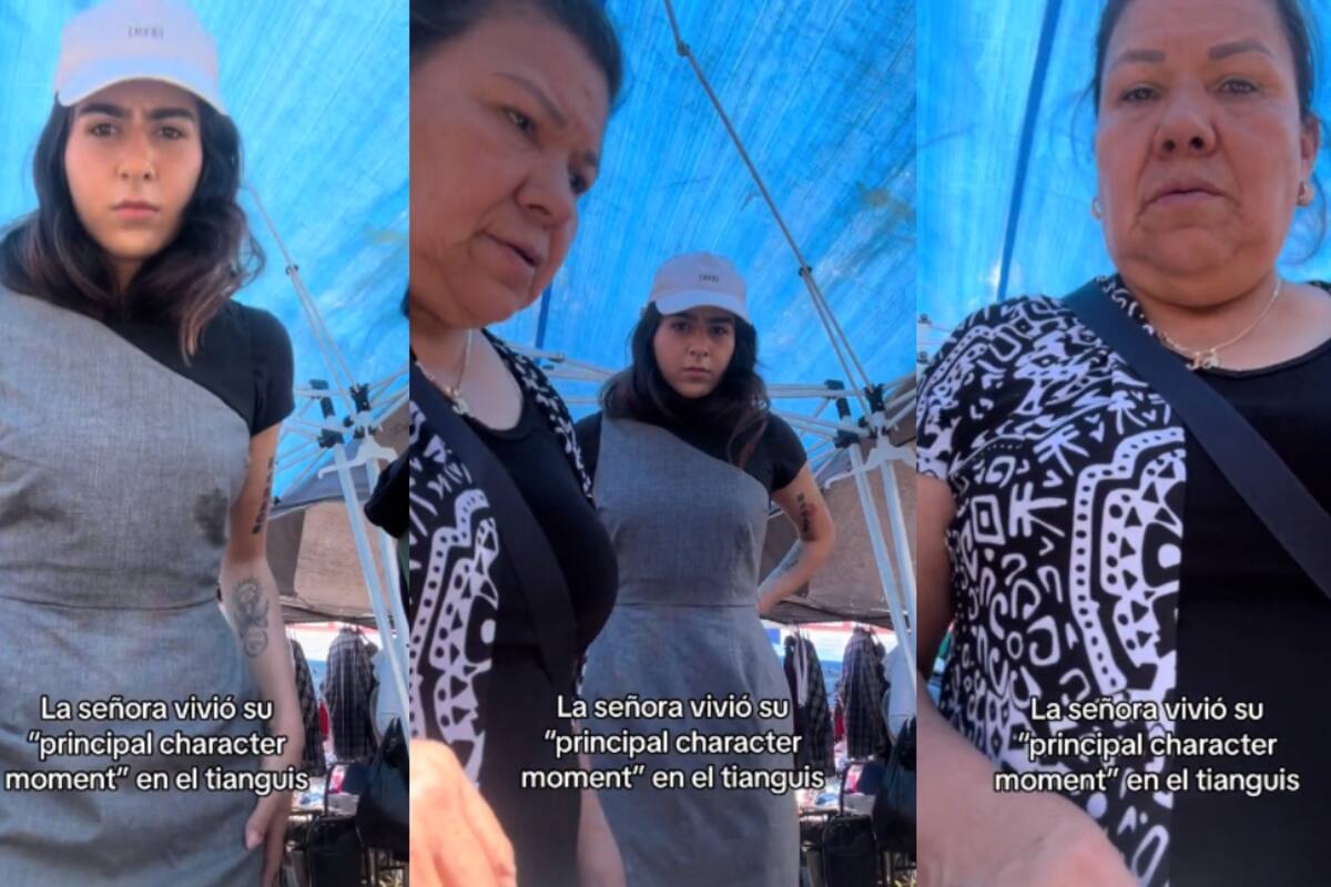 VIRAL: joven se estaba grabando en un tianguis y una señora interrumpe su toma